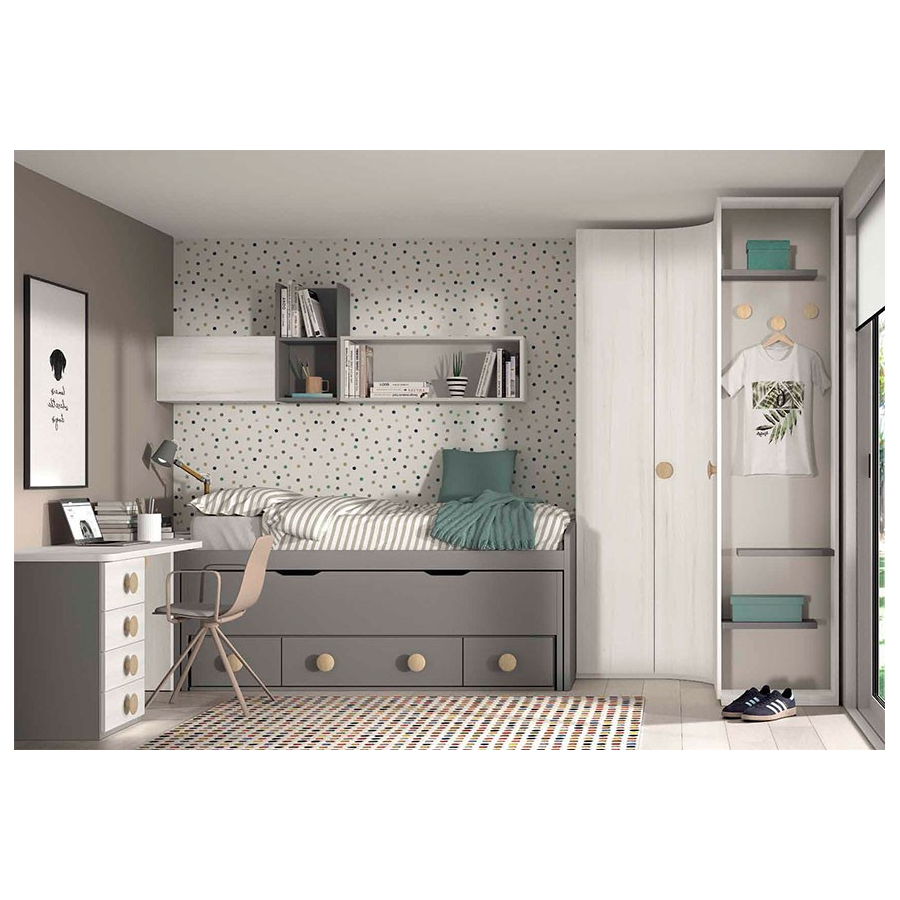Dormitorio compacto F018 Glicerio Chaves