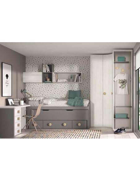 Dormitorio compacto F018 Glicerio Chaves
