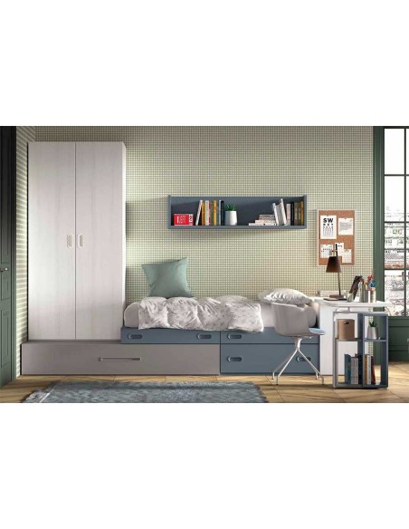 Dormitorio Juvenil F154 | Glicerio Chaves en Muebles Lara