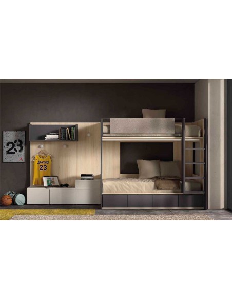 Dormitorio Juvenil con Litera F201 Glicerio Chaves