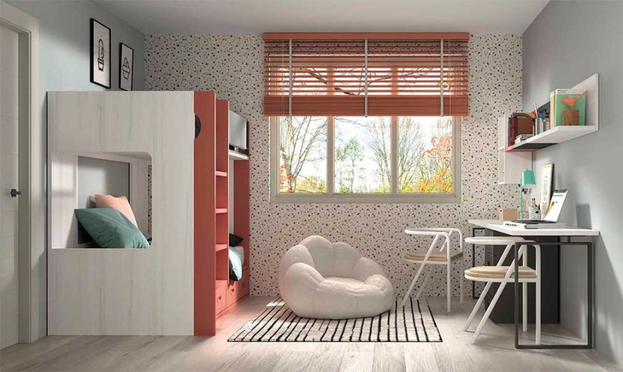 Dormitorio Juvenil con Litera F202 Glicerio Chaves