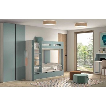 Dormitorio Juvenil con Litera F203 2