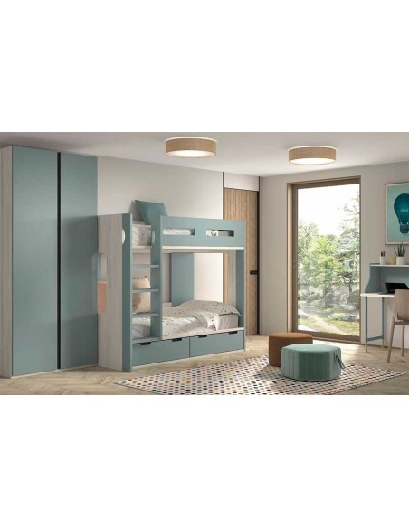 Dormitorio Juvenil con Litera F203  Glicerio Chaves