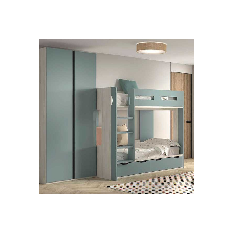 Dormitorio Juvenil con Litera F203