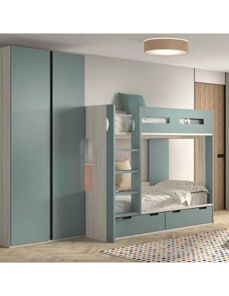 Dormitorio Juvenil con Litera F203
