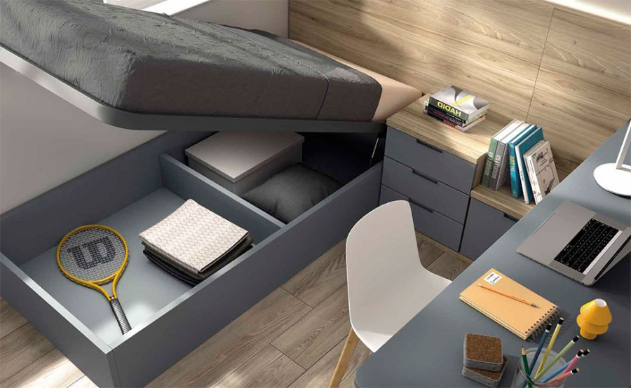 Bañera con somier elevable con apertura frontal