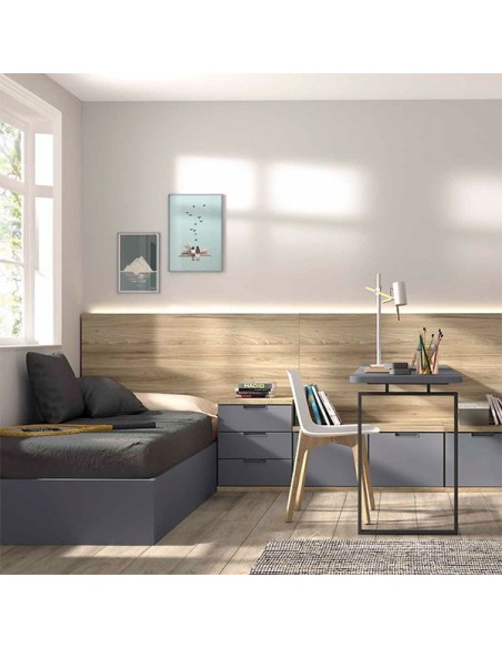 Dormitorio juvenil F304 personalizable en medidas y acabados