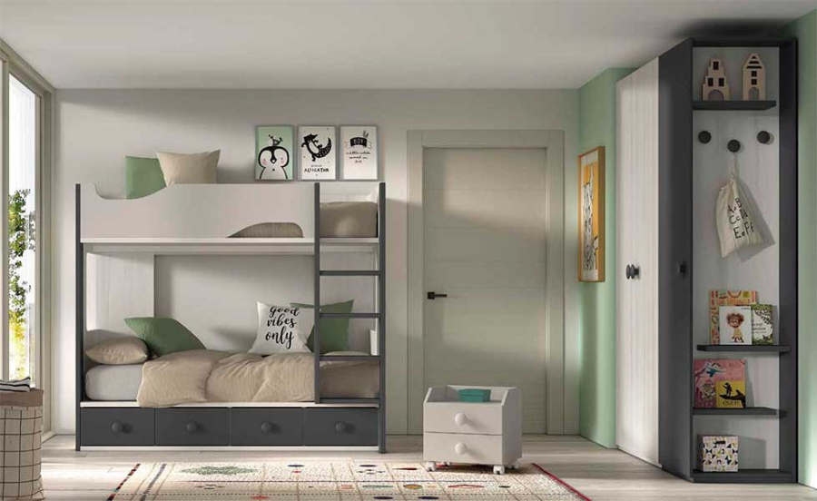 Dormitorio Juvenil con Litera F204 Glicerio Chaves