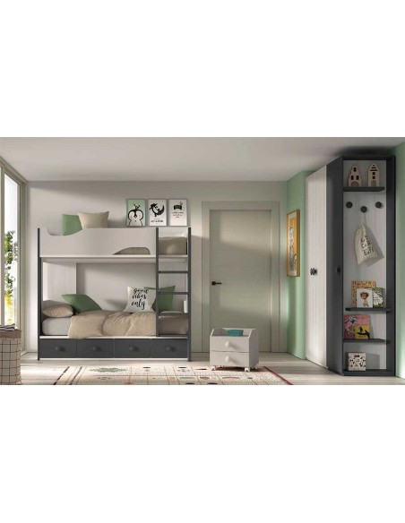 Dormitorio Juvenil con Litera F204 Glicerio Chaves