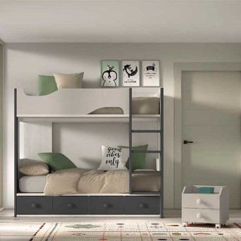 Dormitorio Juvenil con Litera F204