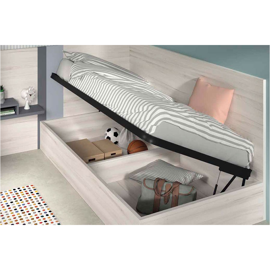 Cama canapé juvenil con apertura lateral