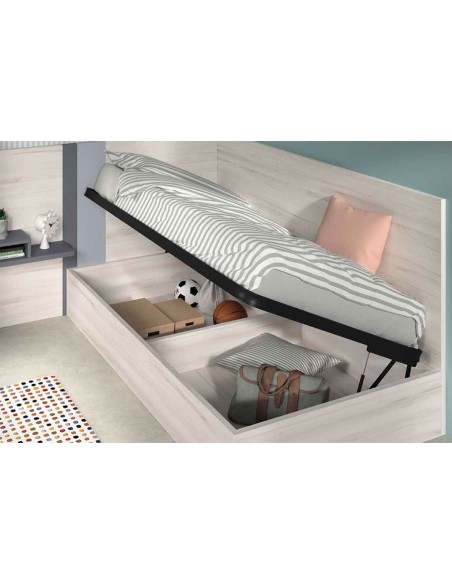 Cama canapé juvenil con apertura lateral