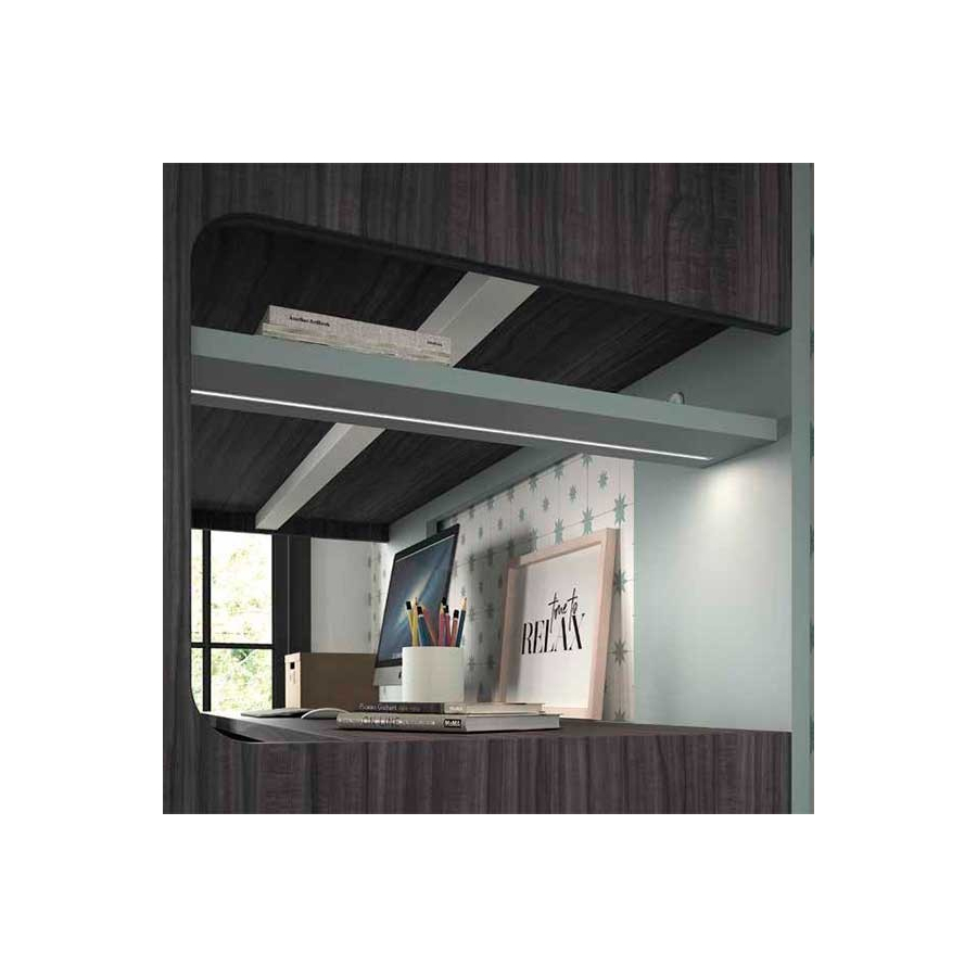 Dormitorio Juvenil con Litera F205 luz led
