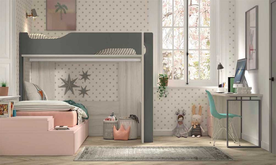 Dormitorio Juvenil con Litera F206 Glicerio Chaves