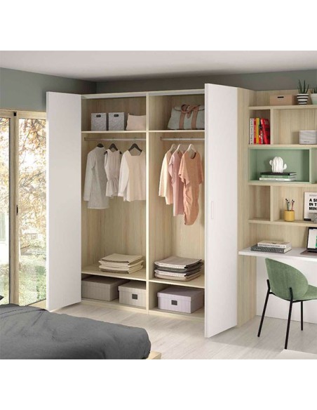 Armario con puertas plegables