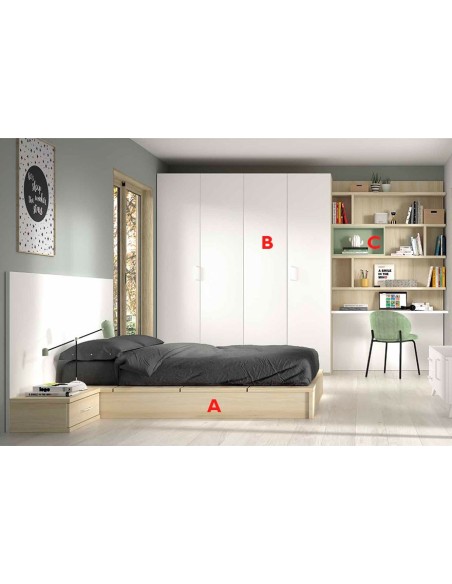 Acabados disponibles para configuración habitación F303