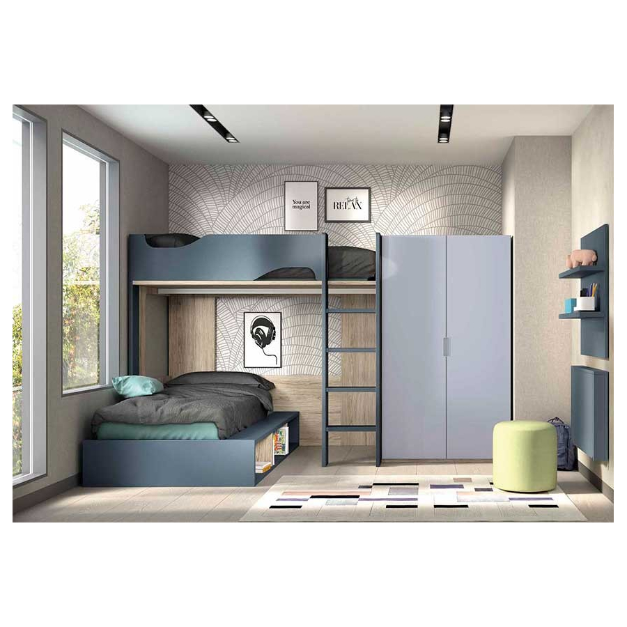 Dormitorio Juvenil con Litera F208  Glicerio Chaves