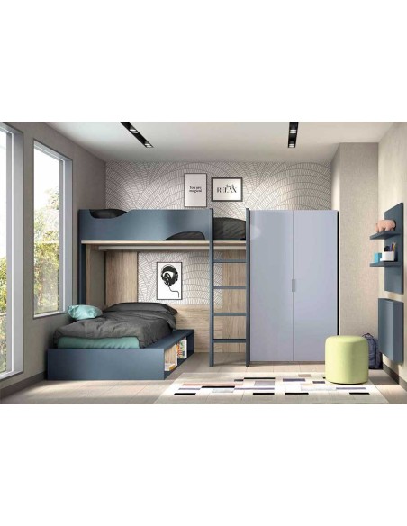 Dormitorio Juvenil con Litera F208  Glicerio Chaves
