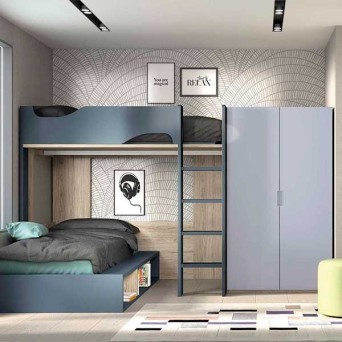 Dormitorio Juvenil con Litera F208