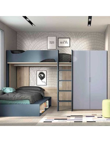 Dormitorio Juvenil con Litera F208
