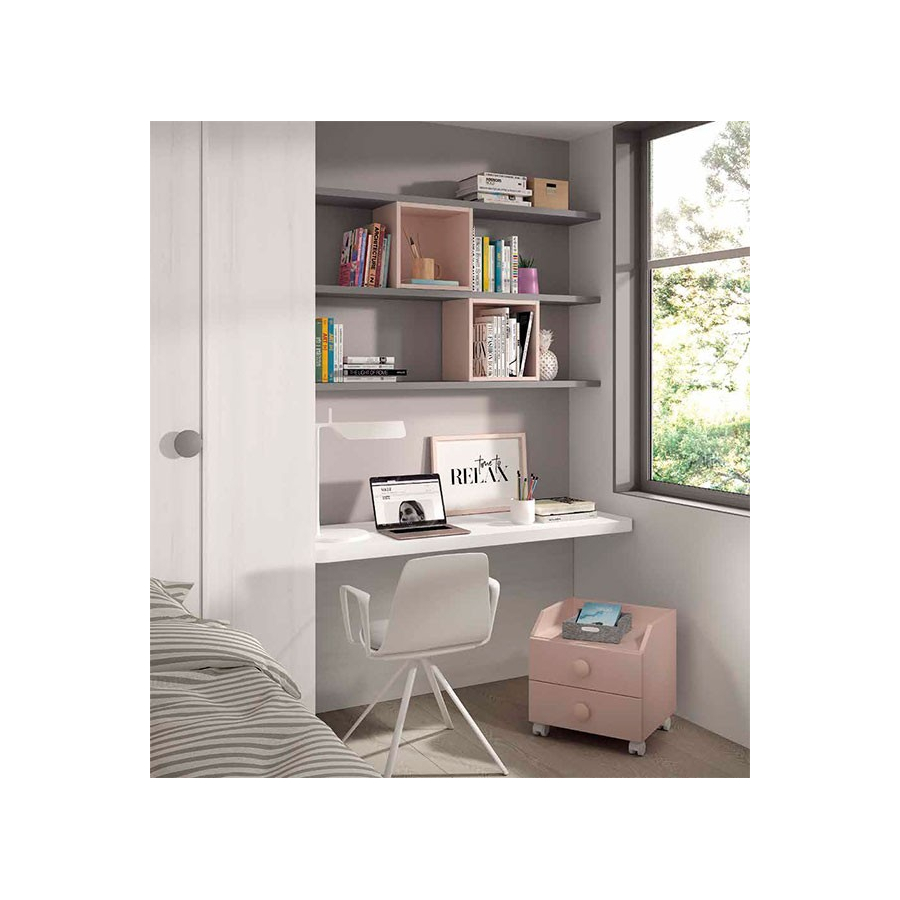 Dormitorio juvenil con escritorio