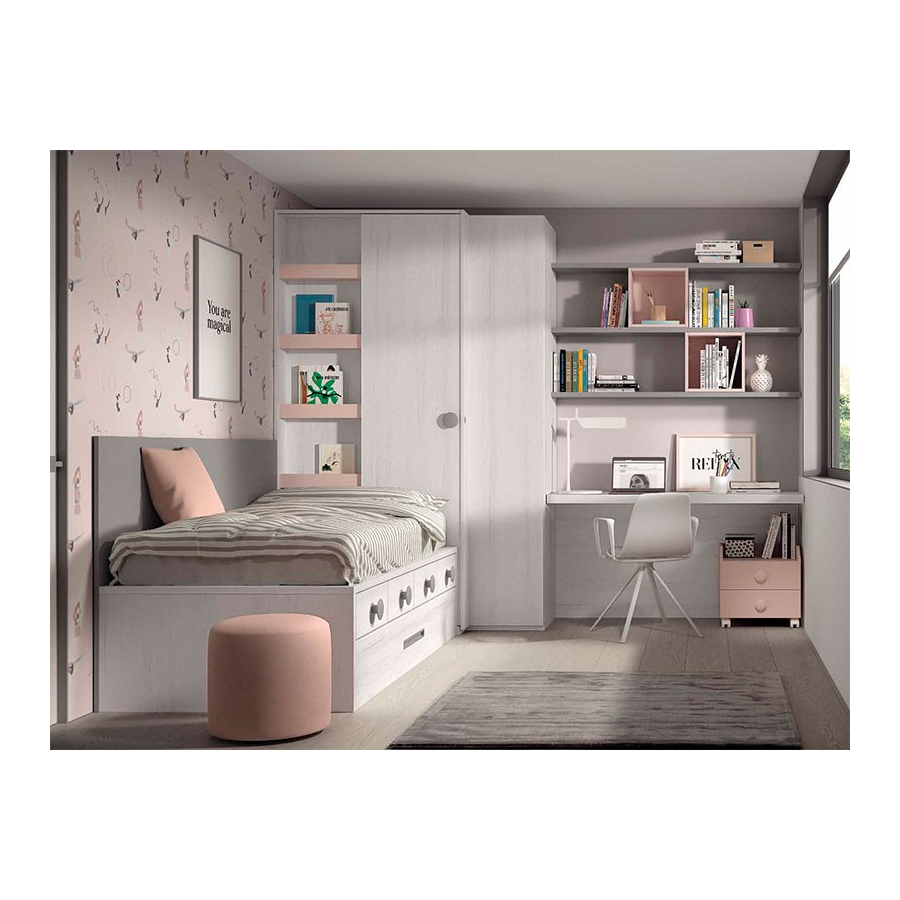 Dormitorio juvenil compacto Glicerio Chaves