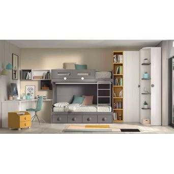Dormitorio Juvenil con Litera F209 2
