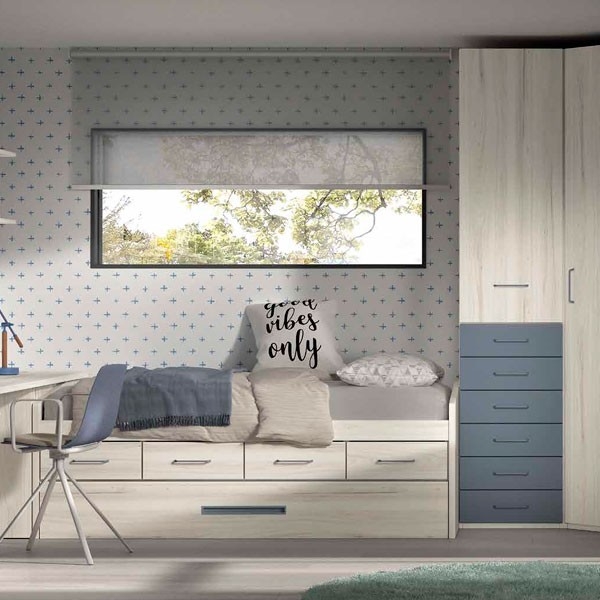 Dormitorio Juvenil F023 | Glicerio Chaves en Muebles Lara