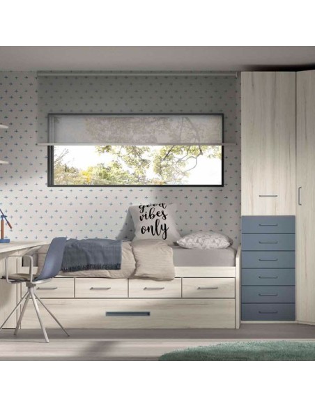 Dormitorio Juvenil F023 | Glicerio Chaves en Muebles Lara