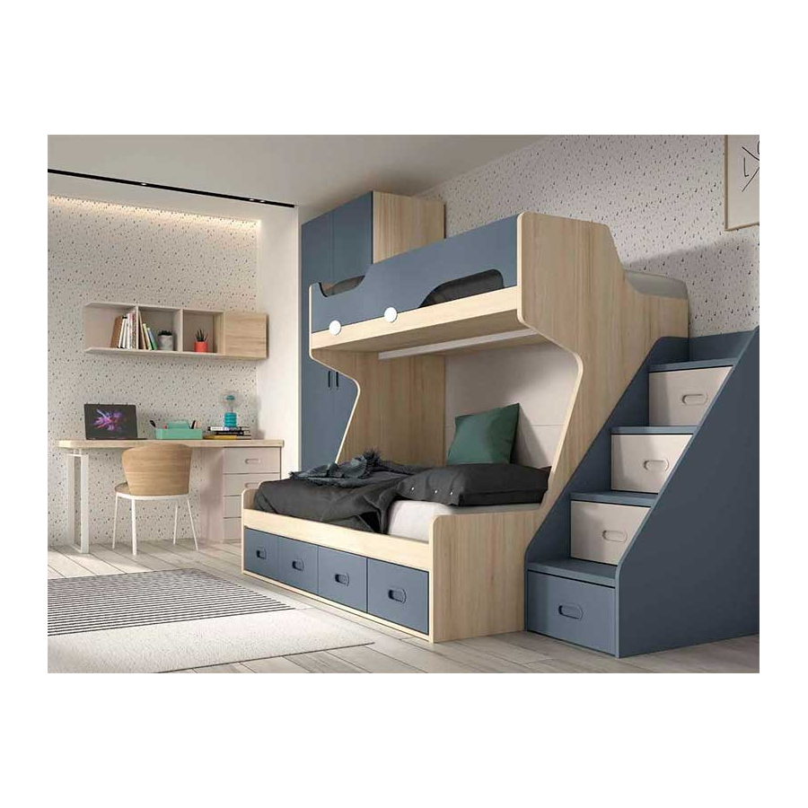 Dormitorio Juvenil con Litera F210 Glicerio Chaves