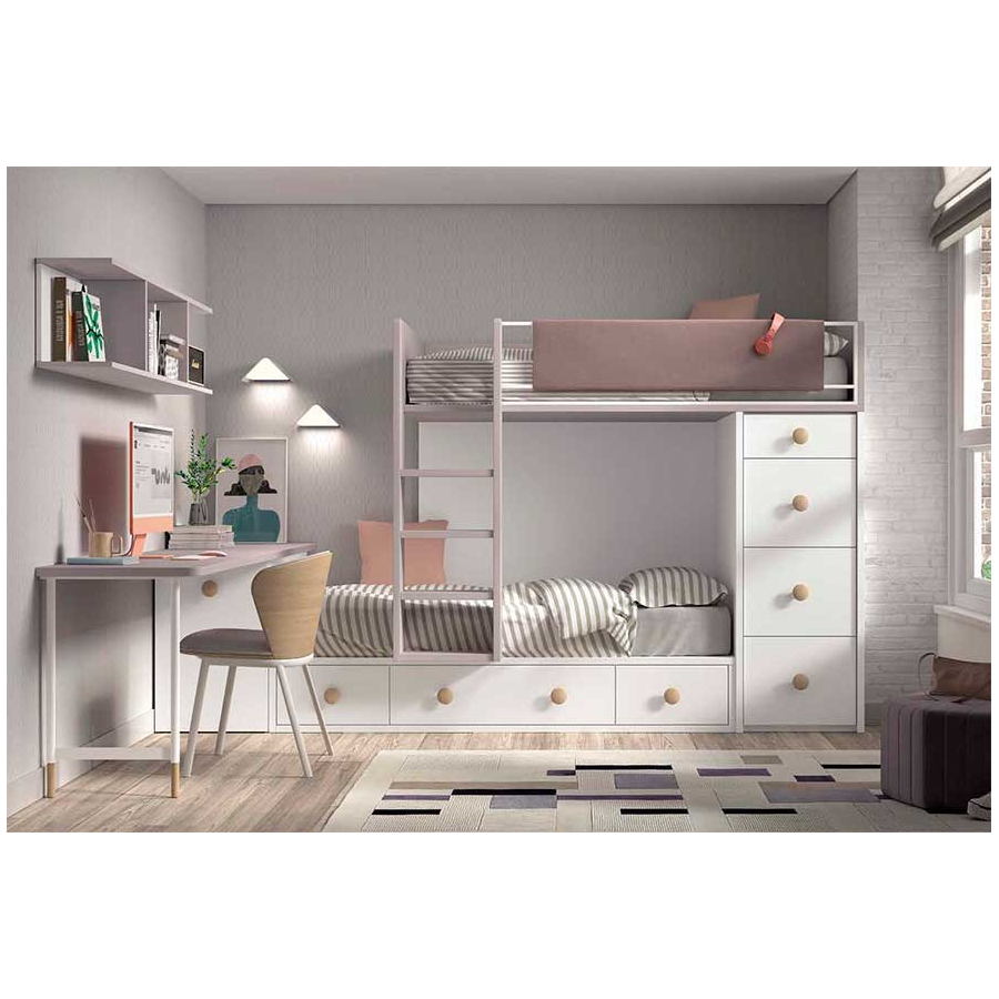 Dormitorio Juvenil con Litera F211 Glicerio Chaves