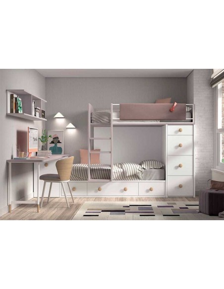 Dormitorio Juvenil con Litera F211 Glicerio Chaves