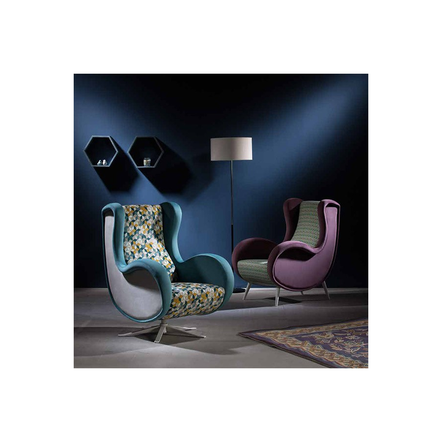 Sillón Kim tapizado en tela