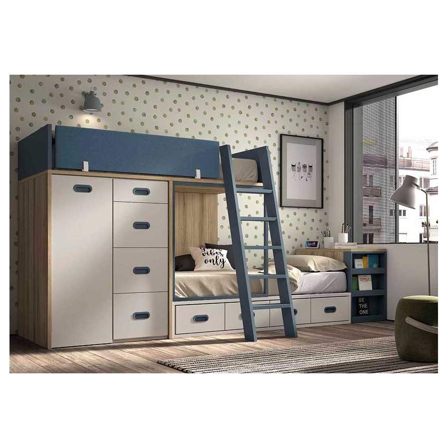 Block Dormitorio Juvenil F212  Glicerio Chaves