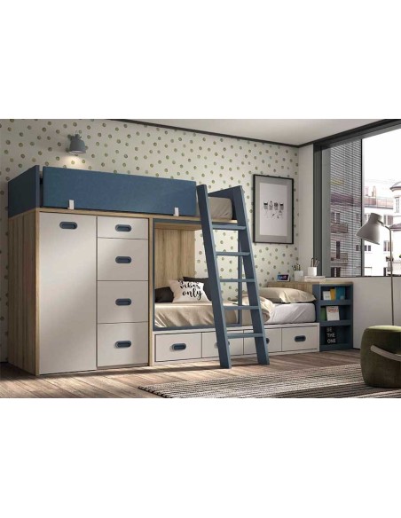 Block Dormitorio Juvenil F212  Glicerio Chaves