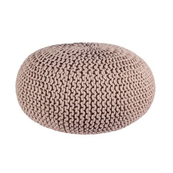 Puff Trenzado visón | Puffs en Muebles Lara