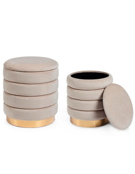 Set 2 puffs redondos
