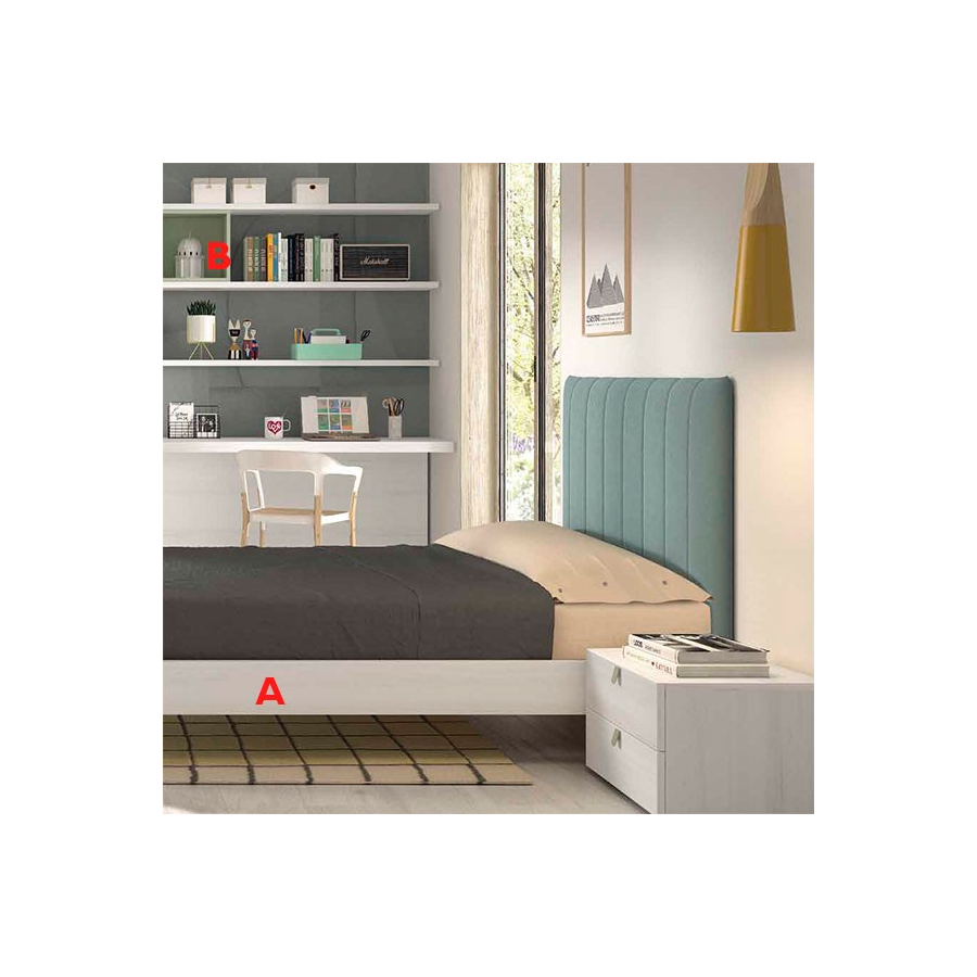 Dormitorio juvenil F309 con acabados personalizables