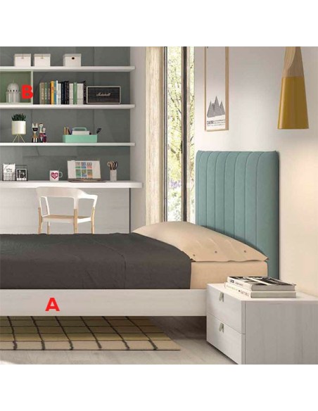 Dormitorio juvenil F309 con acabados personalizables