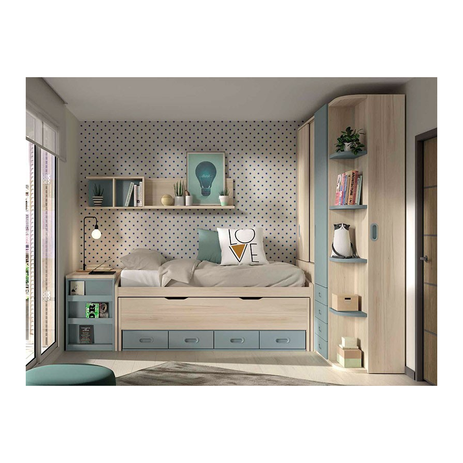 Dormitorio compacto F017 Glicerio Chaves