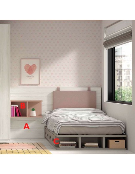 Dormitorio Juvenil F308 con posibilidad de personalización