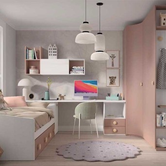 Dormitorio Juvenil F105 | Glicerio Chaves en Muebles Lara