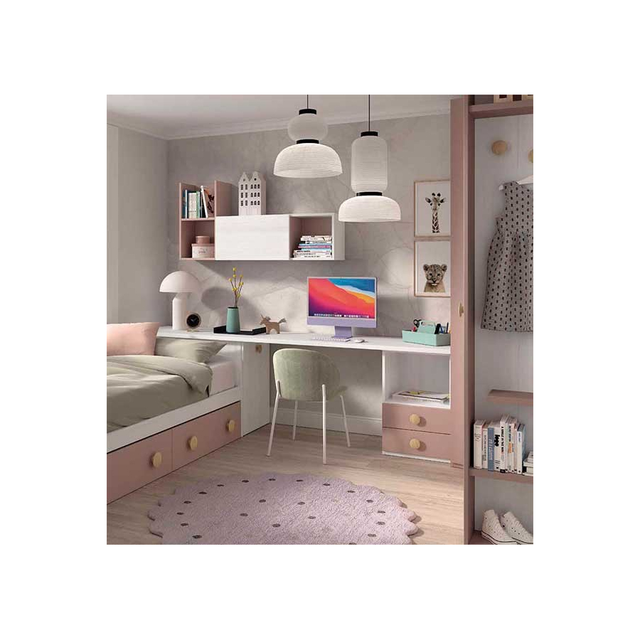Dormitorio Juvenil F105 | Glicerio Chaves en Muebles Lara