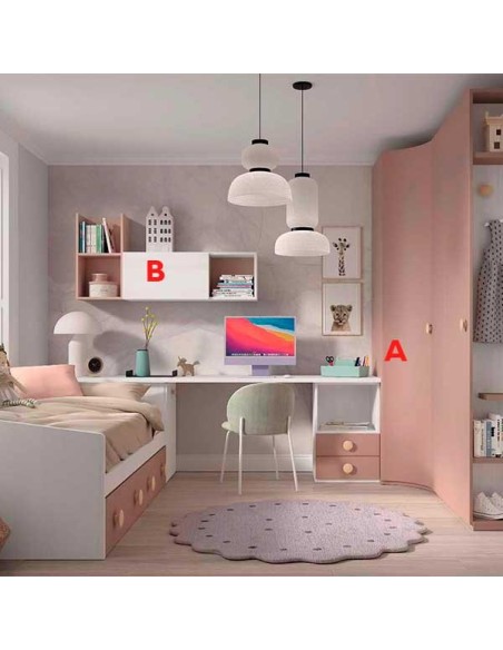 Dormitorio Juvenil F105 | Glicerio Chaves en Muebles Lara