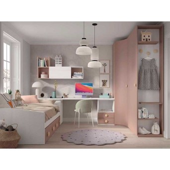 Dormitorio Juvenil F105 | Glicerio Chaves en Muebles Lara 2