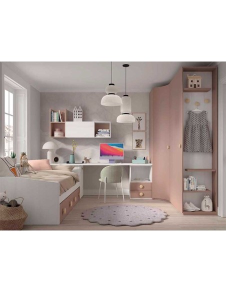 Dormitorio Juvenil F105 | Glicerio Chaves en Muebles Lara