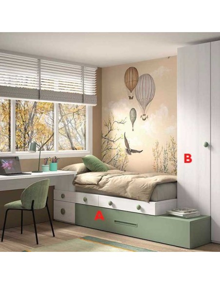 Dormitorio Juvenil F158 acabados