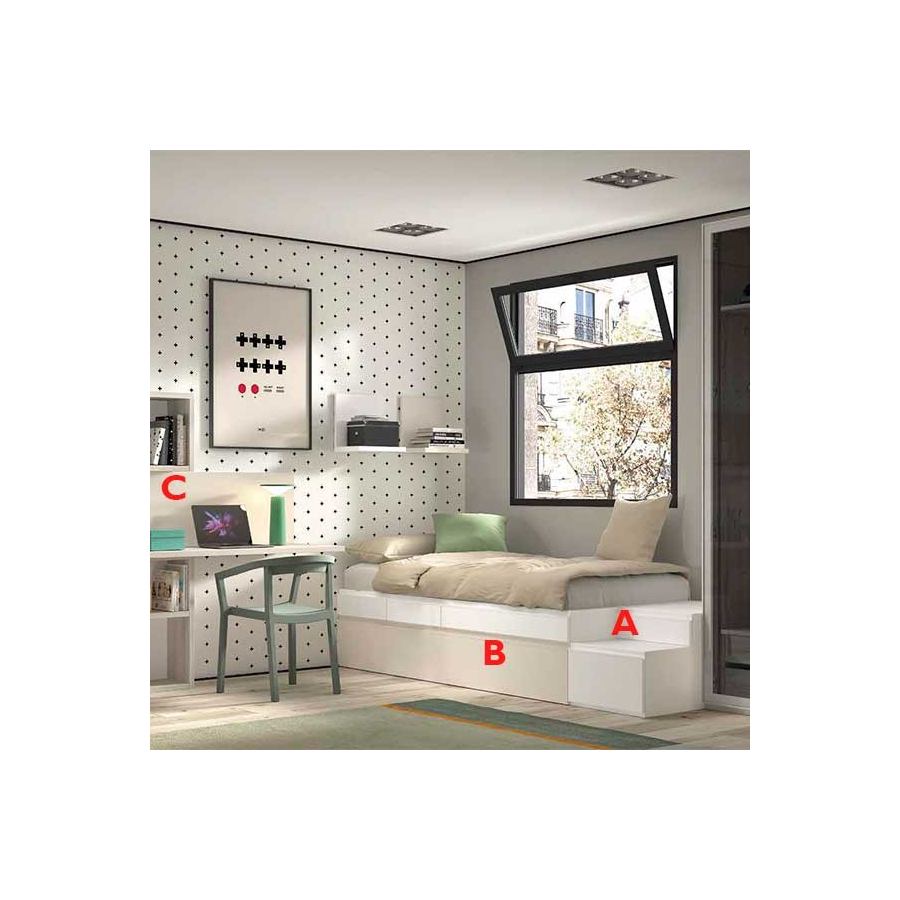 Dormitorio Juvenil F157 acabados
