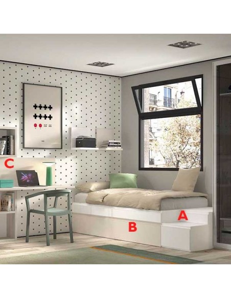 Dormitorio Juvenil F157 acabados