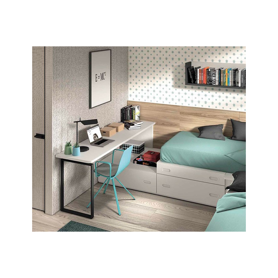 Zona de estudio modular con pata cuadrada